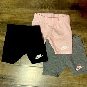 3 pair Nike shorts size 6 runs small like 5/6